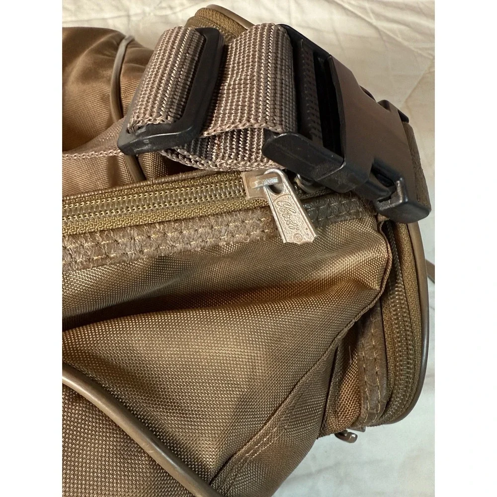 Verdi Brown Nylon Duffel Carry On Travel Bag w/ Shoulder‎ Strap & Duffle Bag (2)